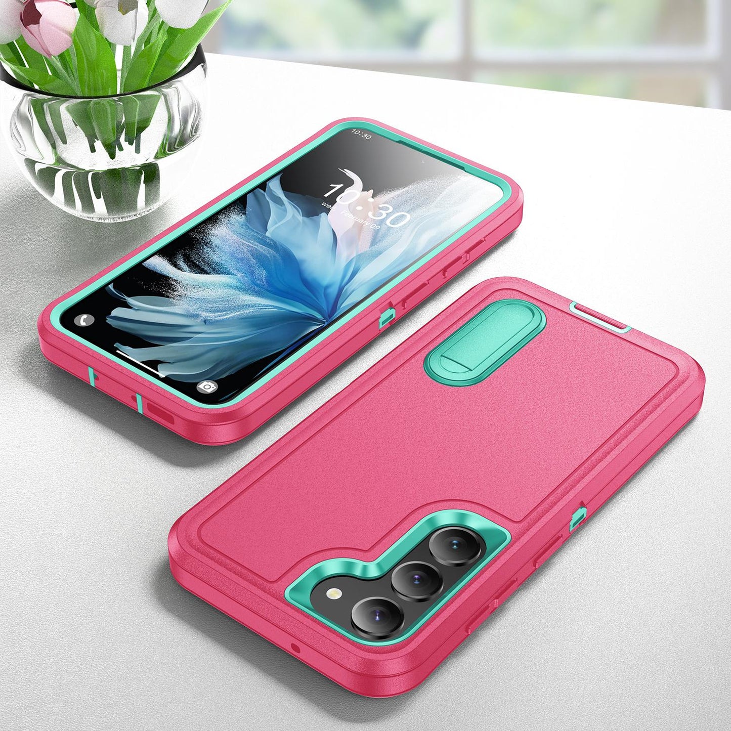 Anti-Dust Kickstand Fall Heavy Duty Protection Shockproof Phone Case for Samsung S25Ultra S24 S23FE S23 S22 A14 A15 A16 A54 A53 Hard Full Cover