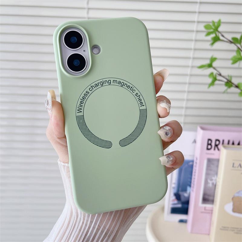 Matte Magnetic Silicone Slim Phone Case For iPhone 16ProMax 15 14 13 12 Skin Feel Shockproof Soft Full Cover