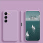 Square Liquid Silicone Matte Shockproof Phone Case For Samsung S25 S24 S23 Camera Protect Soft Cover