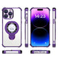 Luxury Plating Four Corners Shockproof Clear Case With Magnetic Stand For iPhone 16 15 14 13 Transparent Hard Acrylic Hybrid Bumper Hard Full Cover