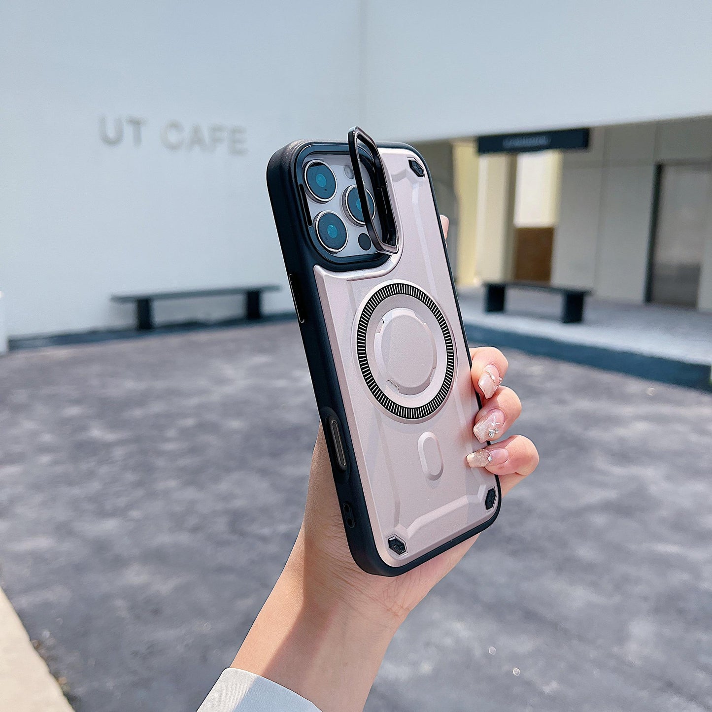 Anti-Dust Anti-Fall Heavy Duty Protection Shockproof Strong Magnetic Phone Case With Camera Kickstand for iPhone 16ProMax 16 15 14 13 12 11 Bumper Matte Hard Cover