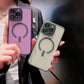 Matte Acrylic Transparent Magnetic Len Protection Shockproof Phone Case For iPhone 16ProMax 15 14 13 12 Not Yellowing Clear Hard Full Cover