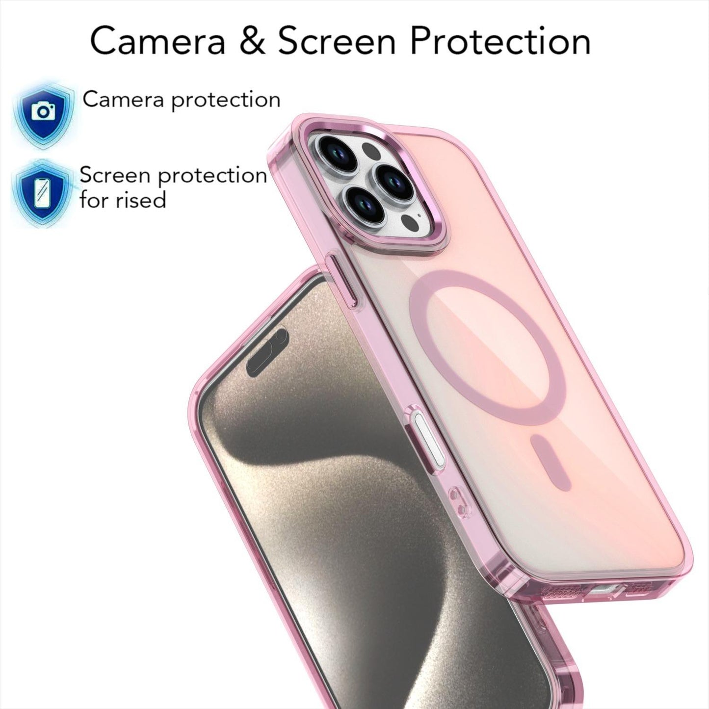 Slim Laser Gradient Chameleon Strong Magnetic For Magsafe Wireless Charging Phone Case For iPhone 16 15 14 13 12 11 Pro Max Plus Metal Frame TPU Acrylic Shockproof Hard Full Cover