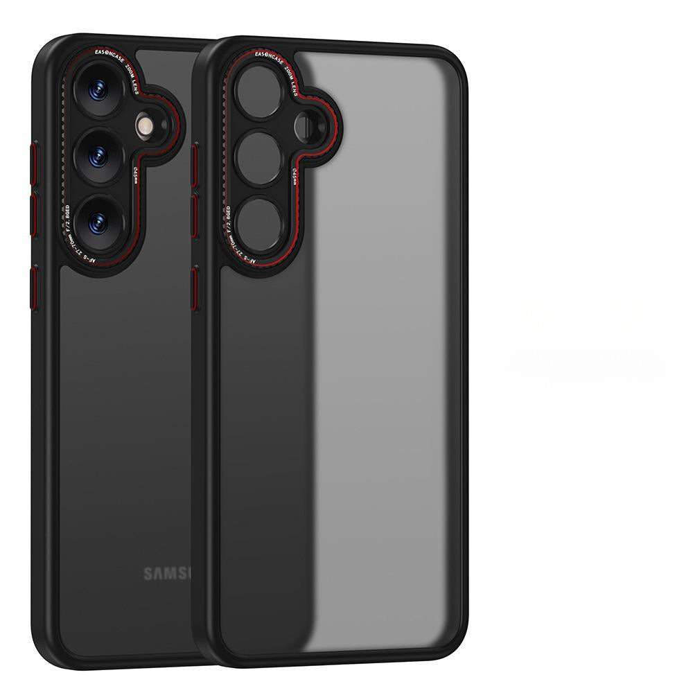 Premium Matte Metal Len Hardware Magnetic/Non Magnetic Phone Case, Camera Lens Protection PC Hard Cover, With Shockproof Anti-Fall Bumper For Samsung S25Ultra S25+ S25 Full Cover