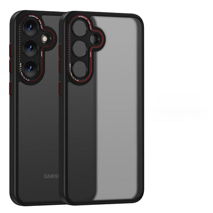 Premium Matte Metal Len Hardware Magnetic/Non Magnetic Phone Case, Camera Lens Protection PC Hard Cover, With Shockproof Anti-Fall Bumper For Samsung S25Ultra S25+ S25 Full Cover