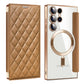 Magnetic Suction Flip Leather Case For Samsung S25 S24 S23 S22 for Magsafe Case High Leather Equipped With Lens Film Case