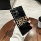 For Samsung S25Ultra S25 S24 S23 S22 S21 Phone Case, Luxury Glitter Mirror Leopard Pattern Plating Acrylic, Camera Protection Hard Full Cover