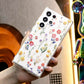 Luxury Clear Elegant Shockproof Acrylic Hard Phone Case For iPhone 16 15 14 13 12 11 With Flowers, Glitter Plating Floral Design Hard Back Cover Phone Case