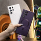 For Samsung S25 S24 S23 S22 FE Plus Ultra Phone Case, Metallic Paint Magnetic Soft Glossy Slim, Full Camera Cover Support Wireless Charging With Woven Wristband