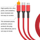 3 In 1 Charging Cable USB Type C Charger Cord MultiPort Micro Cable For iPhone 16 15 14 Pro Max Samsung Galaxy Xiaomi