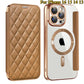 Magnetic Suction Flip Leather Case For iPhone 16 15 14 13 for Magsafe Case High Leather Equipped With Lens Film Case