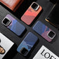 Carbon Fiber Star Mountain Mosaic Particle Matte Strong Magnetic Camera Kickstand Hardware Shockproof Phone Case For iPhone 16ProMax 15 14 13 Hard Full Cover