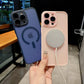 For iPhone 16ProMax 16 15 14 13 Phone Case, Matte Transparent C Pattern Magnetic Acrylic Slim, Camera Len Protector Cover Protection Hard Full Cover