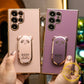 Panda Stand Plating Phone Case for Samsung S25Ultra S25Plus S25 S24Ultra S24Plus S24 S24FE