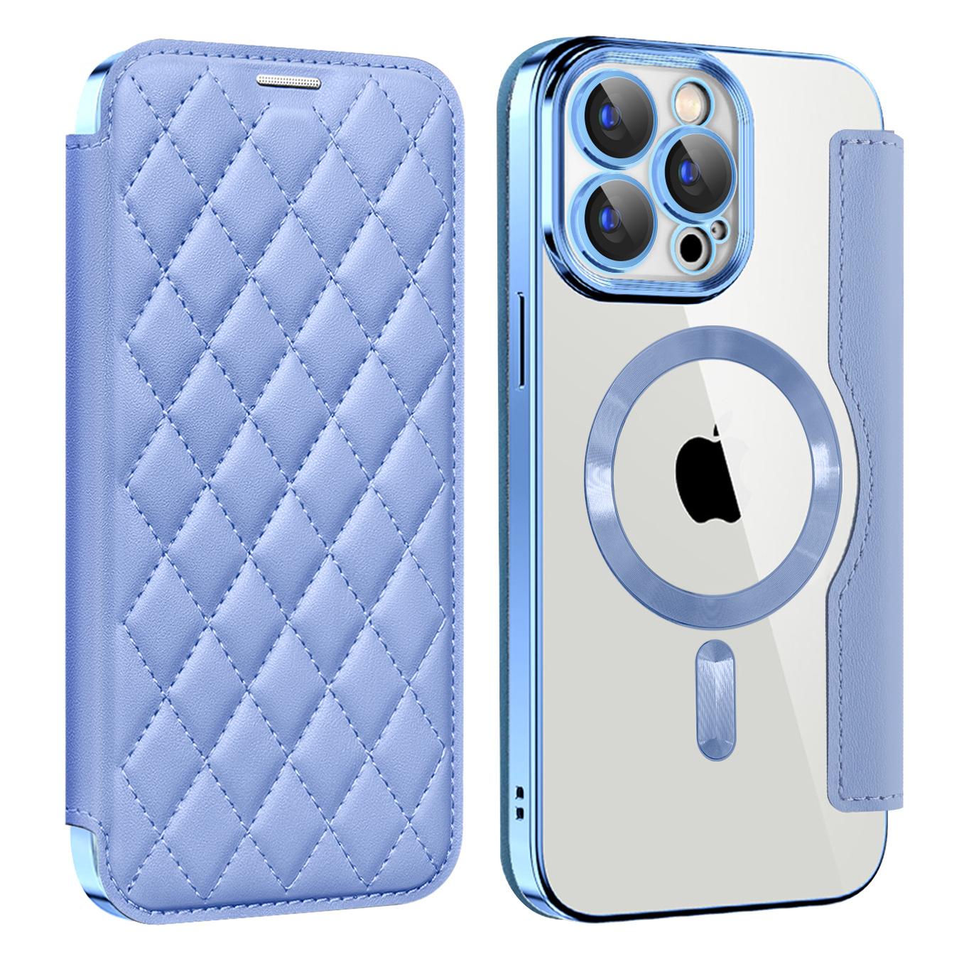 For iPhone 16 15 14 13 12 11 Pro Max Phone Case, Luxury Magnetic Suction Flip Business Wallet Card Slot Leather for Magsafe With Lens Film Anti-Fall Full Cover