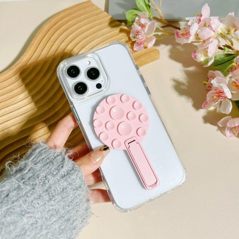Multi-function Silicone Holder Strong Magnetic Wall Bracket Case for Magsafe for iPhone 16 15 14 13 12 Pro Max for Samsung S25 S24 S23 Smart Phone Magnetic Case Stand Cover
