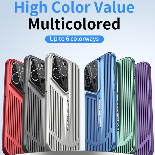 Premium Cooling PC Blade Point Len Protector Shockproof Phone Case For iPhone 16ProMax 15 14 13 12 11 Hard Full Cover
