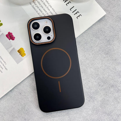 Matte Magnetic Two-tone Slim PC Phone Case For iPhone 16ProMax 15 14 13 12 11 X/XS XSMax Skin Feel Bumper Shockproof Hard Full Cover