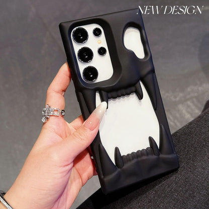 For Samsung S25Ultra S25+ S25 S24Ultra S24+ S24, Fancy Shape Cool Skull Matte Plating Hollow Heat Dissipation Case Cooling Soft Back Cover