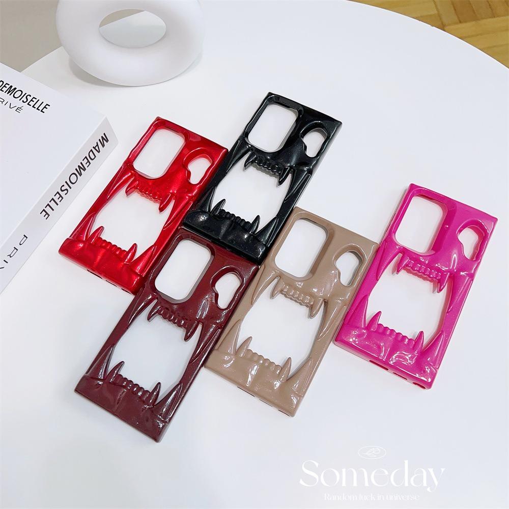 For Samsung S25Ultra S25+ S25 S24Ultra S24+ S24, Fancy Shape Cool Skull Matte Plating Hollow Heat Dissipation Case Cooling Soft Back Cover