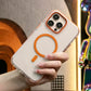 Two-tone High Definition Acrylic Magnetic For Magsafe Wireless Charging Case For iPhone 16 15 14 13 12 11 Pro Max Shockproof Clear Metal Camera Frame Hard Cover