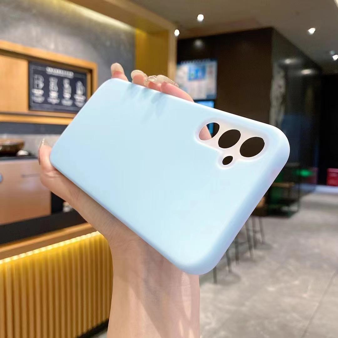 Luxury Lovely Liquid Silicone Jelly style Precision Len Protection Phone Case For Samsung S25Ultra S24FE S25 S24 S23, Soft Skin Feel Shockproof Soft Cover With Microfiber Lining
