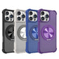 Four Corner Shockproof Slim PC Strong Magnetic Phone Case with 360 Rotating Metal Kickstand For iPhone 16ProMax 15 14 13 12 Skin Feel Bumper Shockproof Hard Full Cover