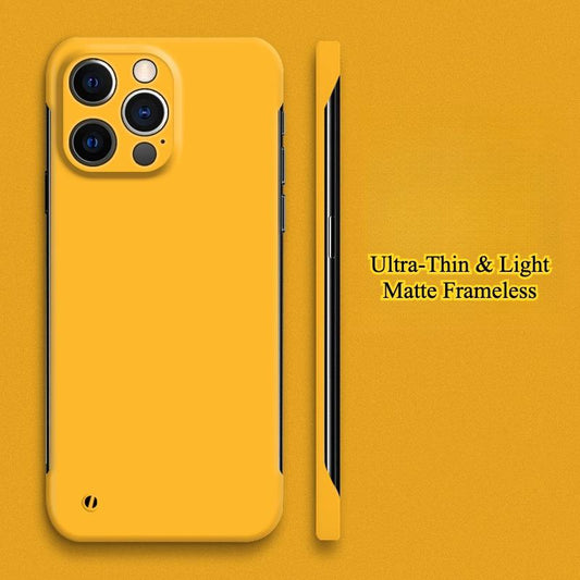 Matte PC Ultra-Thin Light Frameless Phone Case For iPhone 16ProMax 15 14 13 Skin Feel Hard Full Cover