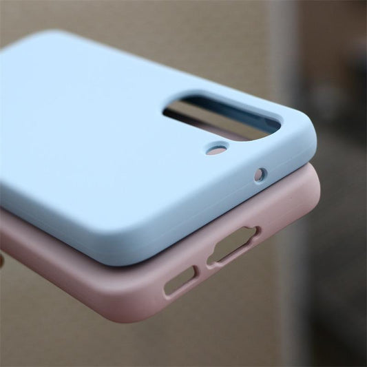 Luxury Liquid Silicone Phone Case For Samsung S25Ultra S24FE S25 S24 S23 S22 S21 Note20, Soft Silicone Shockproof Phone Case With Microfiber Lining