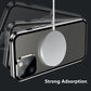 Double Sided HD Glass Matte Back Cover Aluminium Alloy For Magsafe Full Cover 360 Magnetic Ring High Definition Metal Case For iPhone 16ProMax 16 15 14 13 12 Pro Max Glass Full Cover