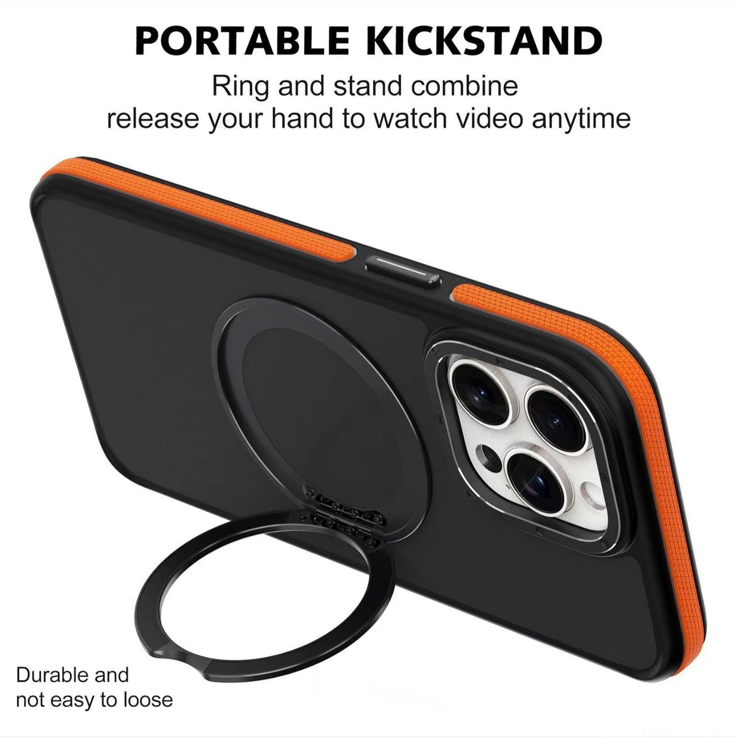 For Samsung S25 S25+ S25Ultra S24 S23 Strong Magnetic Phone Case, Metal 360 Degree Rotation Kickstand Protection, Elegant Matte Case Support Wireless Charging Shockproof Bumper Hard Full Cover