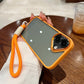 Colorful Crystal High Definition Clear Phone Case with Woven Wristband For iPhone 16ProMax 16 15 14 13 12 11 Pro Max Plus Transparent HD Len Protection Hard Full Cover