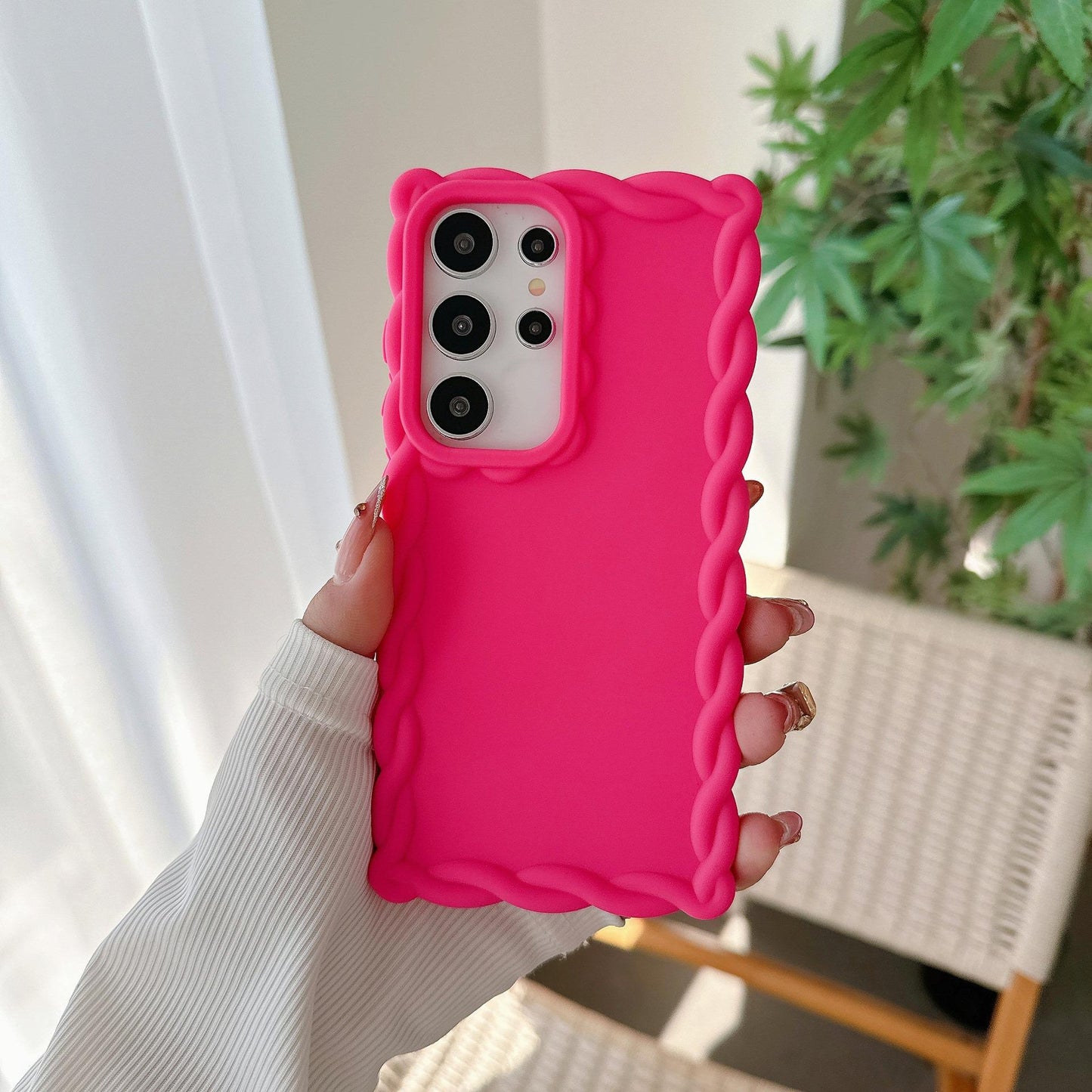 Fried Dough Twist TPU Matte Shockproof Phone Case For Samsung S25Ultra S24 A54 A55 A35 A25 A24 A14 A15 Airbag Anti-Drop Soft Full Cover