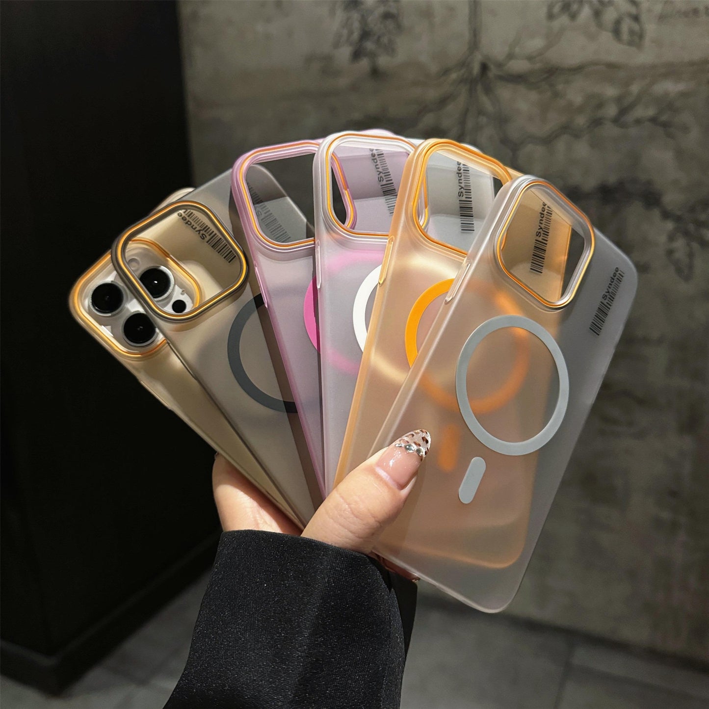 Matte Clear Magnetic Two-tone Slim PC Phone Case For iPhone 16ProMax 15 14 13 12 Transparent Skin Feel Bumper Shockproof Hard Full Cover