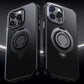 Carbon Fiber Pattern Slim PC Business Strong Magnetic Phone Case with 360 Rotating Metal Kickstand For iPhone 16ProMax 15 14 13 12 Skin Feel Bumper Shockproof Hard Full Cover