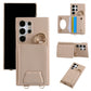 Bear Crossbody Mirror Wallet with Card Holder Phone Case for Samsung Galaxy S25 S24 S23 S22 Ultra Plus S24 FE Back Cover