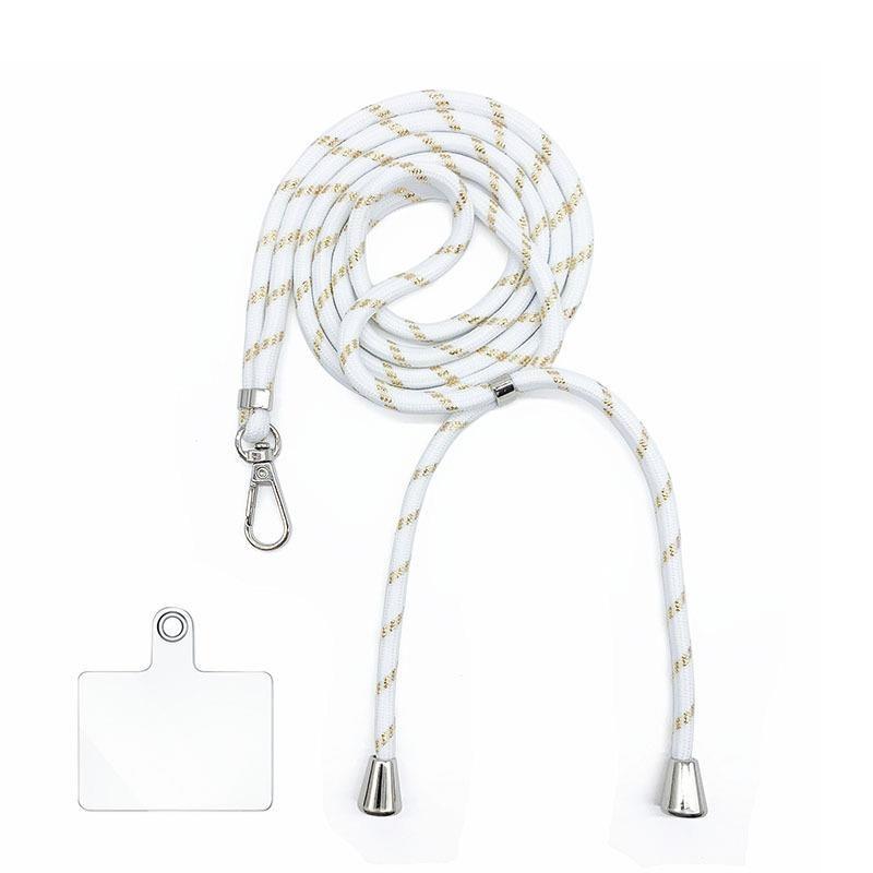 6MM Colorful Adjustable Crossbody Phone Lanyard Strap Mobile Phone Hanging Rope Detachable Rotatable Clasp Phone Neck Straps Anti-lost Lanyards for Telephone Jewelry