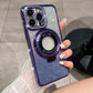 Glitter Gradient Plating Rhinestone TPU Phone Case with Kickstand For iPhone 16ProMax 15 14 13 12 11 Shockproof Soft Full Cover