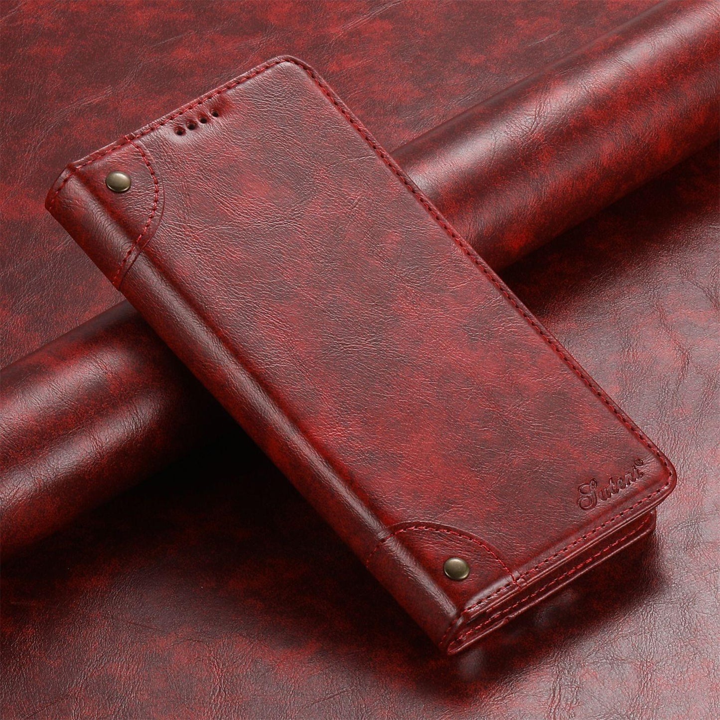 For Samsung S25 S24 S23 S22 Note20 Ultra Plus Phone Case, Smooth Surface Flip Wallet Case For Women Men Durable Faux Card Slot Leather Kickstand Magnetic Clasp Shockproof Phone Case