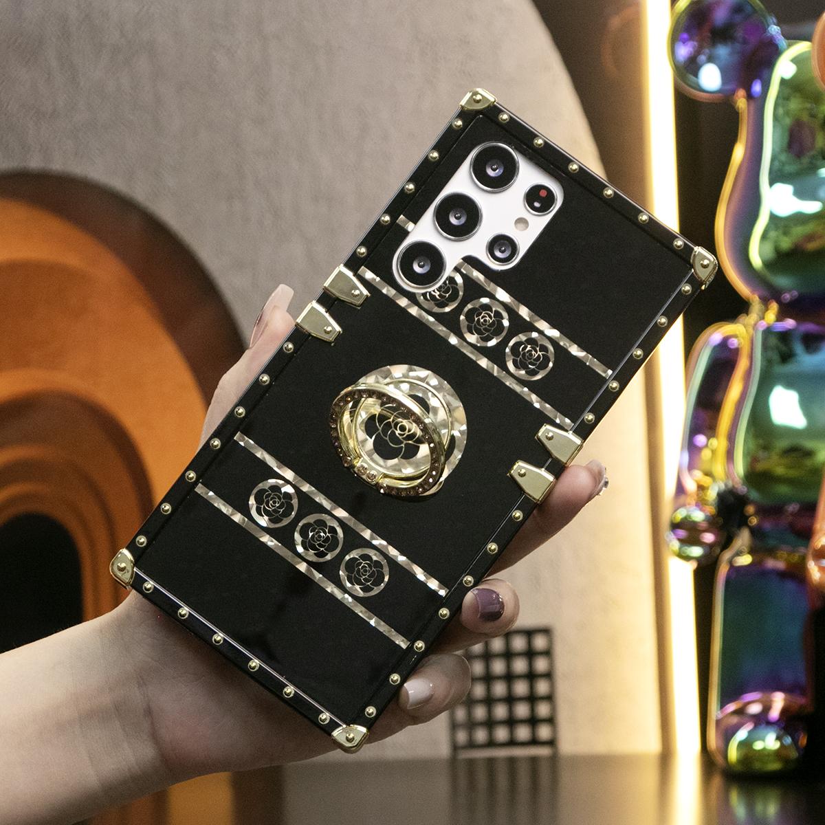 Luxury Glitter Dazzling Phantom Flower Cover Plating Phone Case For Samsung S25 S24 S23 S22 S21 Note20 A15 A25 A35 A55