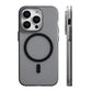 Corrugated Transparent Matte Magnetic Wireless Charger Phone Case For iPhone 16 15 14 13 Pro Max Armor Bumper Shockproof Cover