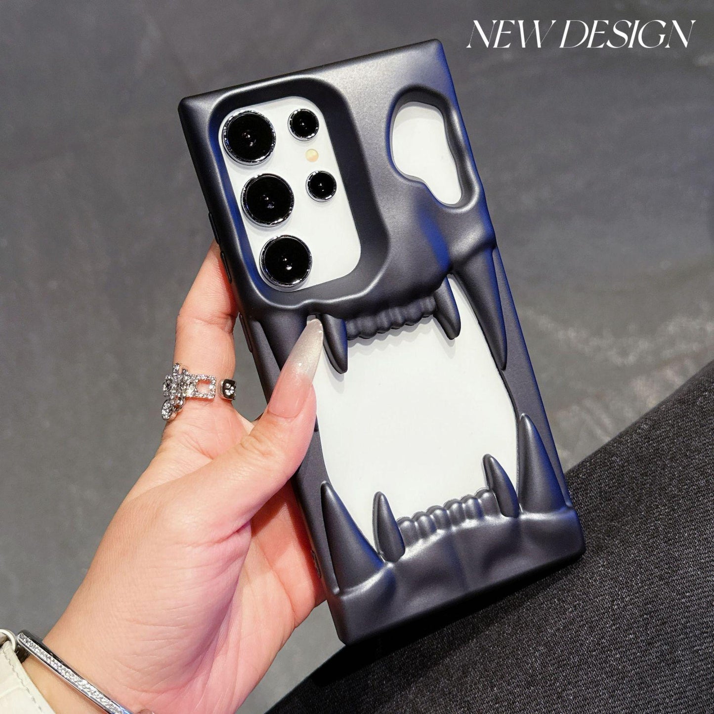 For Samsung S25Ultra S25+ S25 S24Ultra S24+ S24, Fancy Shape Cool Skull Matte Plating Hollow Heat Dissipation Case Cooling Soft Back Cover
