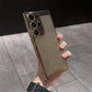 Ultra Slim Plating PC with Len Protector Cooling Phone Case For Samsung S25Ultra S24 S23 S22 S21 Note20 Shockproof Hard Full Cover