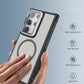 For Samsung S25Ultra S25 S24 S23 S21FE S20FE Strong Magnetic Phone Case, Glass Camera Kickstand Protection, Matte Case Acrylic Four Corner Shockproof Bumper Hand Feel Hard Full Cover
