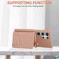 Bear Crossbody Mirror Wallet with Card Holder Phone Case for Samsung Galaxy S25 S24 S23 S22 Ultra Plus S24 FE Back Cover
