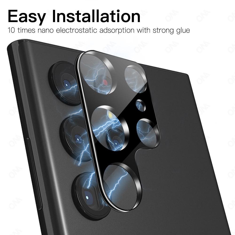 3Pcs Full Cover Glass Camera Lens Protector for Samsung Galaxy S25Ultra  S25 S24 Ultra Plus FE Back Camera Tempered Glass Cover