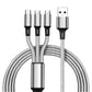 3 In 1 Charging Cable USB Type C Charger Cord MultiPort Micro Cable For iPhone 16 15 14 Pro Max Samsung Galaxy Xiaomi