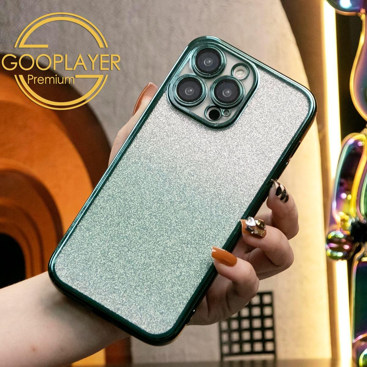 For iPhone 16 15 14 13 Pro Max Phone Case, Clear Gradient Glitter TPU Luxury Plating Slim Soft Full Cover