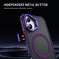 Two-Tone Matte Transparent Anti-Dust Four Corner Anti-Fall Bumper Shockproof Strong Magnetic Phone Case With Metal Camera Kickstand for iPhone 16ProMax 16 15 14 13 12 11 XR Hard Cover