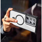 For Samsung S25Ultra S25 S24 S23 S21FE S20FE Strong Magnetic Phone Case, Glass Camera Kickstand Protection, HD Acrylic Four Corner Shockproof Bumper Hand Feel Hard Full Cover